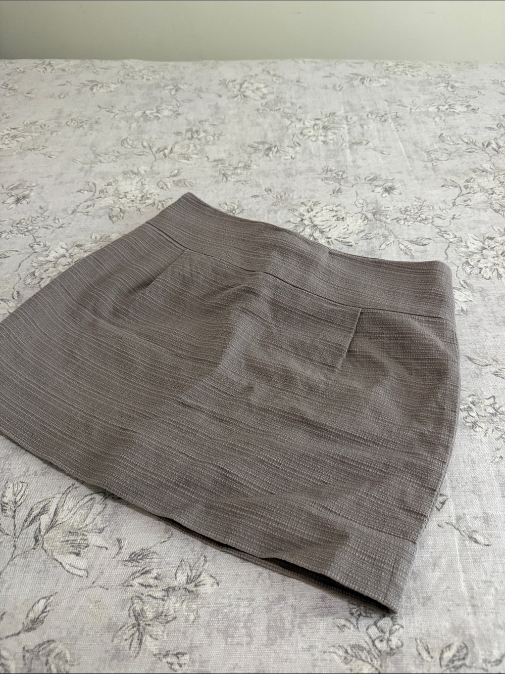 J. Crew Taupe Textured Mini Skirt